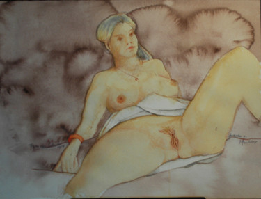 Anamorphose 1 Dessin intitulée "Anamorphose 1" par J.-Marc Laloux, Œuvre d'art originale, Aquarelle