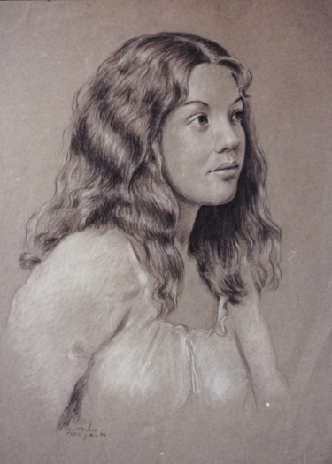 Dessin intitulée "B.76" par Henri Eisenberg, Œuvre d'art originale, Crayon Monté sur Carton