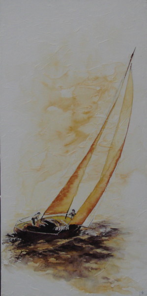 Peinture intitulée "TEMPETE" par Monique Darry, Œuvre d'art originale, Encre