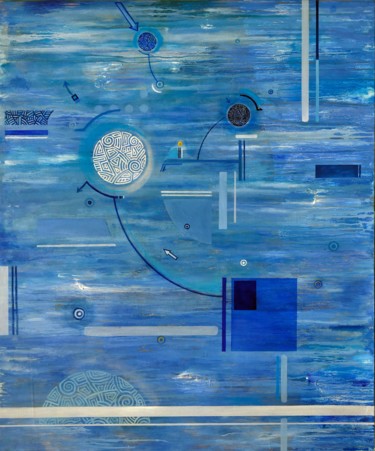 Peinture intitulée "Râ" par Pascal Buffard, Œuvre d'art originale, Huile