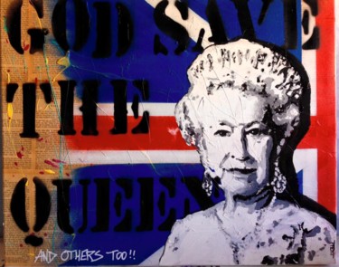 Peinture intitulée "God save the queen…" par Pascal Petit, Œuvre d'art originale, Acrylique
