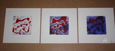 印花与版画 标题为“Triptych, Red Taken…” 由Tina Lane, 原创艺术品, 蒙纳