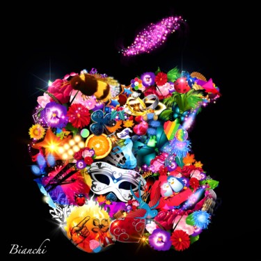 Arts numériques intitulée "Tribute to Steve" par Grégory Bianchi, Œuvre d'art originale, Collages