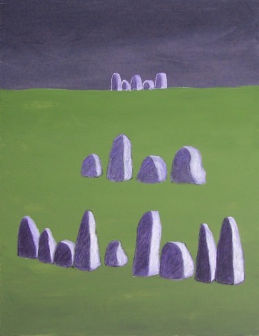 Peinture intitulée "Alignements" par Adrianna Bonomi, Œuvre d'art originale, Acrylique Monté sur Châssis en bois