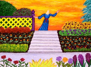 Pintura intitulada "Beyond the Garden" por Stephen Warde Anderson, Obras de arte originais, Acrílico