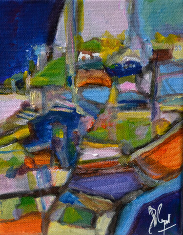 Malerei mit dem Titel "Les frontières natu…" von Muriel Cayet, Original-Kunstwerk, Acryl