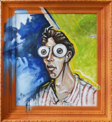 Peinture intitulée "Regard IV" par Pascal Buffard, Œuvre d'art originale, Huile