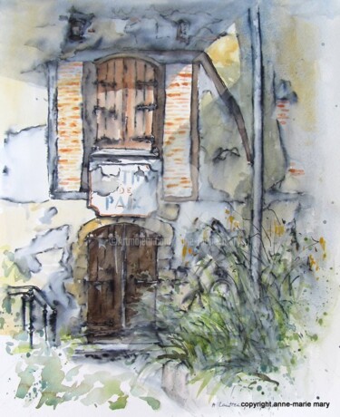 Peinture intitulée "Lautrec:l'ancien lo…" par Anne-Marie Mary, Œuvre d'art originale, Aquarelle Monté sur Autre panneau rigi…
