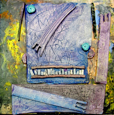 Peinture intitulée "Franky Einstein" par Robert Gaillot, Œuvre d'art originale