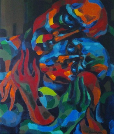 Peinture intitulée ""La douleur de se p…" par Sam Keusseyan, Œuvre d'art originale, Acrylique