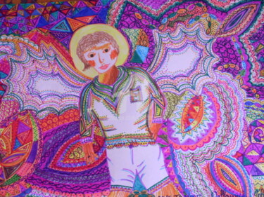 ANGE DANS LES MONTAGNES DE LA PROVENCE Dessin intitulée "ANGE DANS LES MONTA…" par Valerie Guiot, Œuvre d'art originale