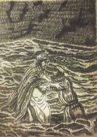 Zeichnungen mit dem Titel "Peter Took His Eye…" von Stephen J. Vattimo, Original-Kunstwerk, Tinte