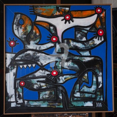 Malerei mit dem Titel "ROUSSETTE FAUVE" von Doval, Original-Kunstwerk, Acryl