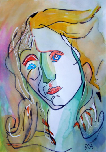 Dessin intitulée "Venus" par Mysane, Œuvre d'art originale, Encre