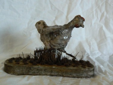 제목이 "POULE RAKU.jpg"인 조형물 Venner Fanch로, 원작, 도예
