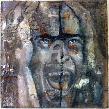 Peinture intitulée "cri-sourd" par Domondo, Œuvre d'art originale, Acrylique