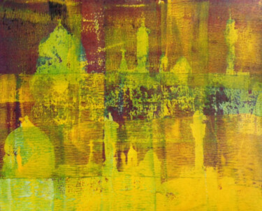 Printmaking titled "Florence, Italy Sky…" by Gloria Nilsson, Original Artwork, Monotype