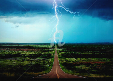 Peinture intitulée "Thunderbolt" par A B Art, Œuvre d'art originale, Acrylique