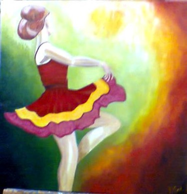 绘画 标题为“Danseuse - La balle…” 由Nadine Bichon, 原创艺术品, 油