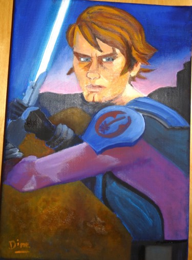 Peinture intitulée "Anakin" par Nadine Bichon, Œuvre d'art originale