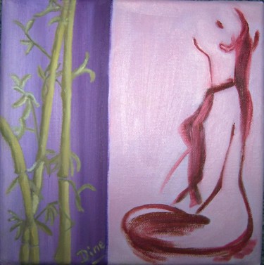 Peinture intitulée "Méditation" par Nadine Bichon, Œuvre d'art originale, Huile