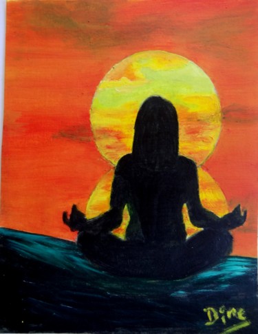 Peinture intitulée "Soyons zen !" par Nadine Bichon, Œuvre d'art originale, Huile