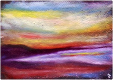 Peinture intitulée "Ciel jaune" par Anne Brigaud, Œuvre d'art originale