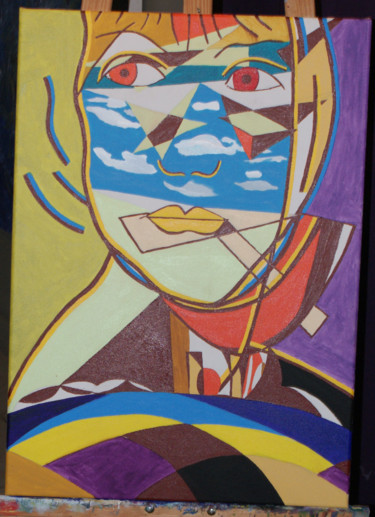 Peinture intitulée "Le regard du firmam…" par Gilles Fouque, Œuvre d'art originale