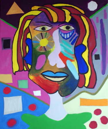 Peinture intitulée "La Femme de Picasso" par Gilles Fouque, Œuvre d'art originale, Acrylique