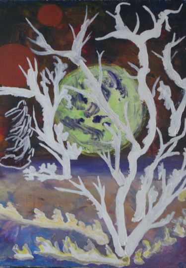 Peinture intitulée "La terre est-elle v…" par Gilles Fouque, Œuvre d'art originale, Acrylique