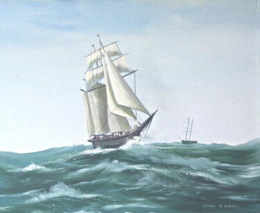 绘画 标题为“atlantic waves   oc…” 由Cathal O Malley, 原创艺术品, 丙烯