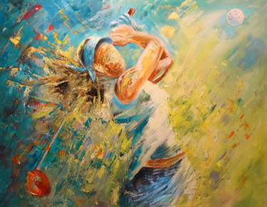 绘画 标题为“Golf Passion” 由Miki De Goodaboom, 原创艺术品, 丙烯