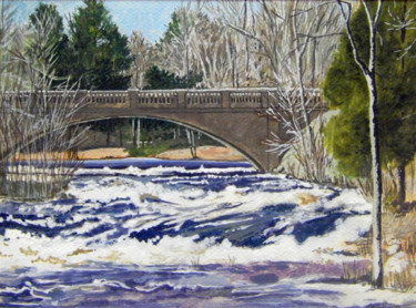 Painting titled "actinolite-spring-c…" by Bob Hudson, Original Artwork, Gouache