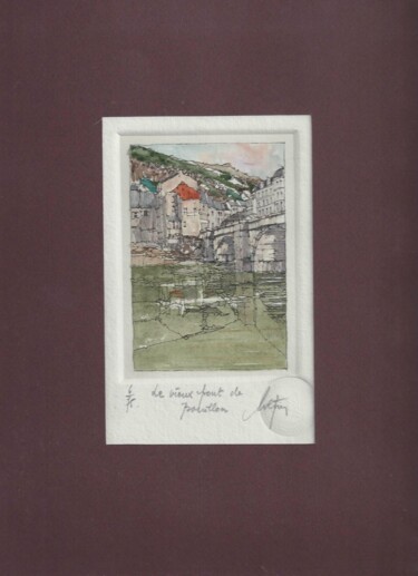 Printmaking titled "Bouillon - Le vieux…" by André Colpin, Original Artwork, Etching