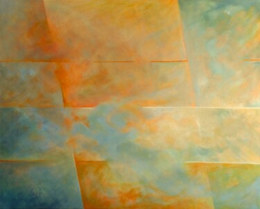 Peinture intitulée "strates-temporelles…" par Michèle Radix, Œuvre d'art originale, Acrylique