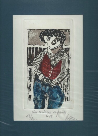 Printmaking titled "Une certaine enfance" by André Colpin, Original Artwork, Etching