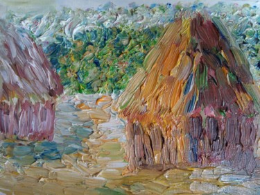 Malerei mit dem Titel "Meules de foin" von Jean-Jacques Gastaud, Original-Kunstwerk, Öl