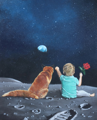 Schilderij getiteld "Rêve d'un petit pri…" door Elisabeth Begot, Origineel Kunstwerk