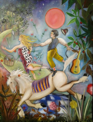 Pintura intitulada "ruade" por Andre Rippert, Obras de arte originais, Óleo