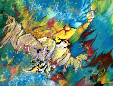 Peinture intitulée "Jonathan Livingston…" par Miki De Goodaboom, Œuvre d'art originale, Acrylique