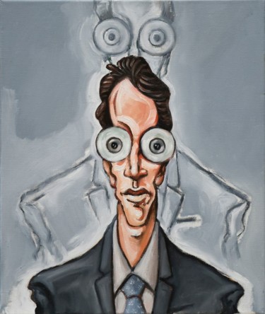 Peinture intitulée "l'homme de derrière" par Pascal Buffard, Œuvre d'art originale