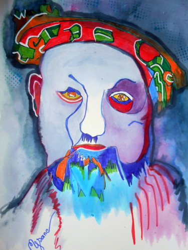 Dessin intitulée "Henri VIII" par Mysane, Œuvre d'art originale, Encre