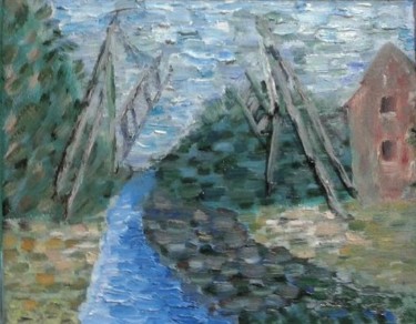 Painting titled "Pont de Langlois (…" by Jean-Jacques Gastaud, Original Artwork, Oil