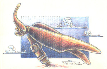 LE TEIGNEUX croquis 图画 标题为“LE TEIGNEUX croquis” 由Jean-Luc Lacroix (JL LACROIX), 原创艺术品, 丙烯