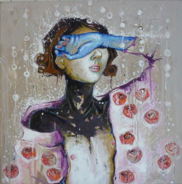Peinture intitulée "tête" par Catherine Cornec, Œuvre d'art originale, Huile