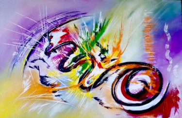 Peinture intitulée "kundalini-120x80.jpg" par Mata, Œuvre d'art originale, Acrylique