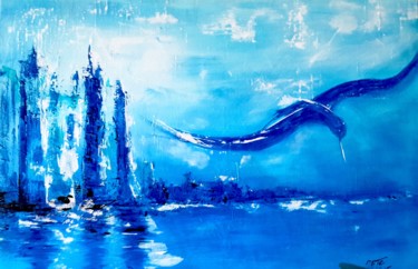Peinture intitulée ""Exode"" par Mata, Œuvre d'art originale, Acrylique