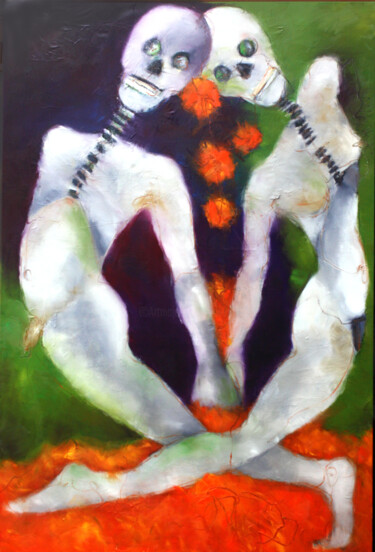 AMOUR ETERNEL Peinture intitulée "AMOUR ETERNEL" par Dov Melloul, Œuvre d'art originale, Huile