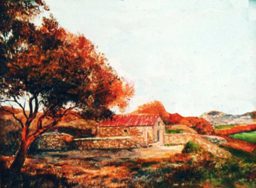 Peinture intitulée "Une fin d'après-midi" par Jacques Moncho (Art d'antan), Œuvre d'art originale, Huile