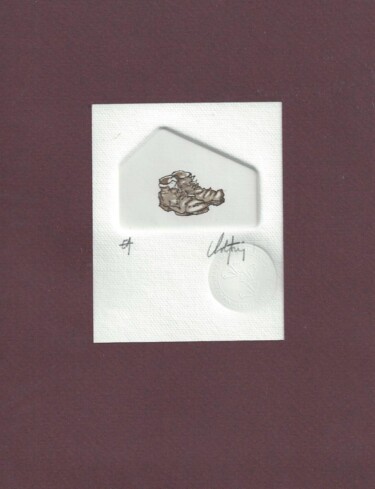 Printmaking titled "Godillots" by André Colpin, Original Artwork, Etching